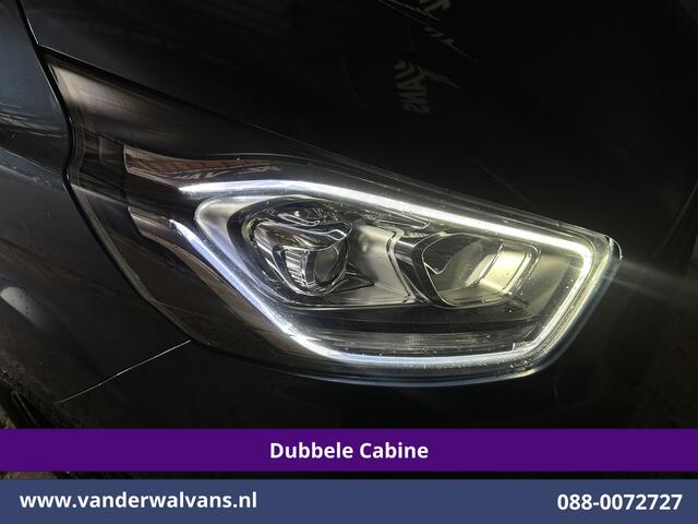 Ford TRANSIT CUSTOM 2.0 TDCI 131pk L2H1 Dubbele Cabine Euro6 Airco | 6-zits | Camera | LED | 2800kg Trekhaak | LM Velgen | Cruisecontrol, Android Auto, Verwarmde Voorruit, Parkeersensoren, Bijrijdersbank