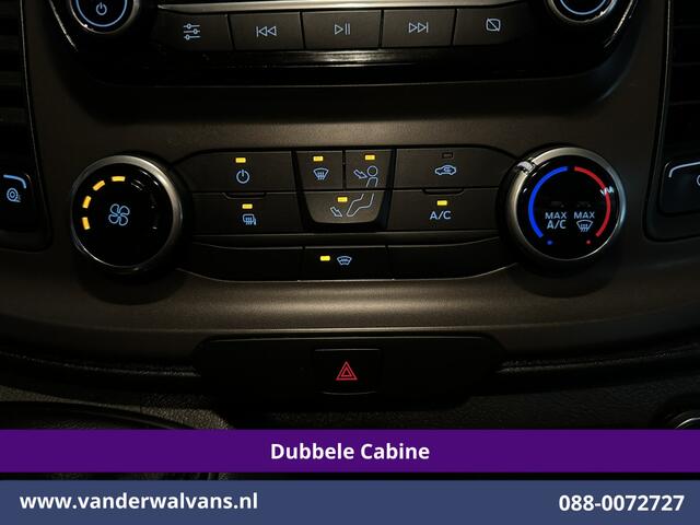 Ford TRANSIT CUSTOM 2.0 TDCI 131pk L2H1 Dubbele Cabine Euro6 Airco | 6-zits | Camera | LED | 2800kg Trekhaak | LM Velgen | Cruisecontrol, Android Auto, Verwarmde Voorruit, Parkeersensoren, Bijrijdersbank