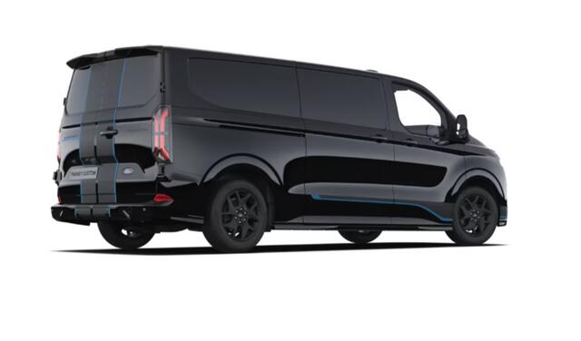 Ford TRANSIT CUSTOM E-Transit 340 L2H1 Sport 71 kWh Trekhaak 2.3T, Carplay, Elektrische stoel Verwacht