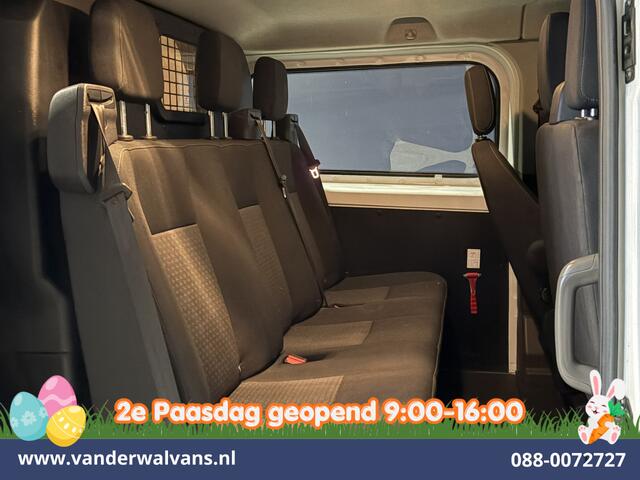 Ford TRANSIT CUSTOM 2.0 TDCI 130pk L2H1 Dubbele Cabine Euro6 Airco | 6-Zits | LED | Cruisecontrol | Trekhaak Parkeersensoren, Verwarmde voorruit