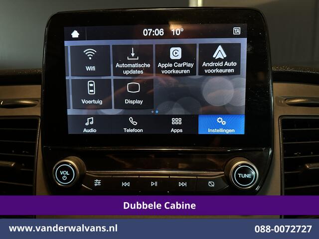 Ford TRANSIT CUSTOM 2.0 TDCI 131pk L2H1 Dubbele Cabine Euro6 Airco | 5-Zits | Camera | LED | 2800kg Trekhaak | Apple Carplay Cruisecontrol, Android Auto, Stoelverwarming, Verwarmde Voorruit, Parkeersensoren