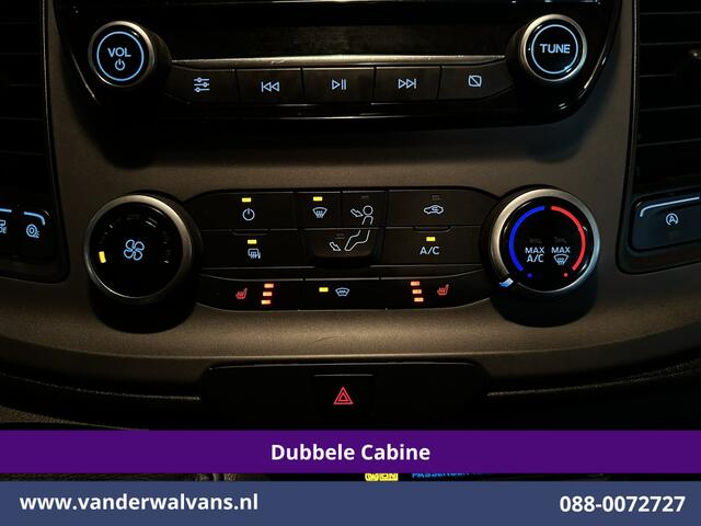 Ford TRANSIT CUSTOM 2.0 TDCI 131pk L2H1 Dubbele Cabine Euro6 Airco | 5-Zits | Camera | LED | 2800kg Trekhaak | Apple Carplay Cruisecontrol, Android Auto, Stoelverwarming, Verwarmde Voorruit, Parkeersensoren