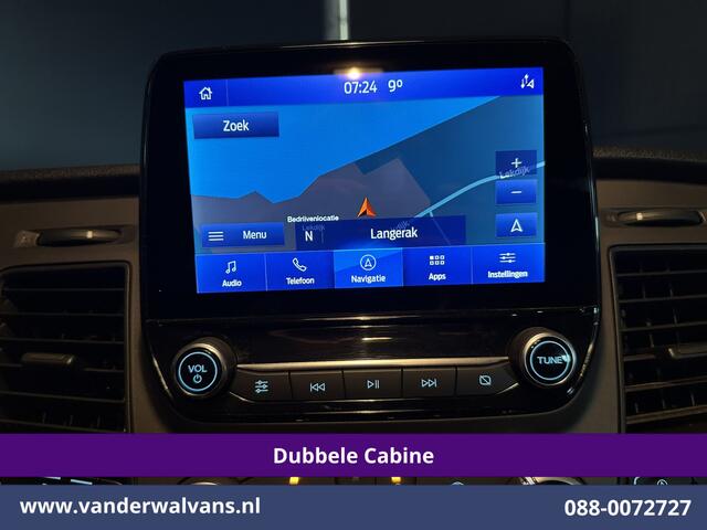 Ford TRANSIT CUSTOM 2.0 TDCI 130pk L2H1 Dubbele Cabine Euro6 Airco | 5-Zits | Navigatie | Apple Carplay | LED | Cruisecontrol Android Auto, Stoelverwarming, Parkeersensoren, Achterklep