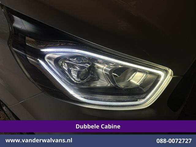 Ford TRANSIT CUSTOM 2.0 TDCI 130pk L2H1 Dubbele Cabine Euro6 Airco | 5-Zits | Navigatie | Apple Carplay | LED | Cruisecontrol Android Auto, Stoelverwarming, Parkeersensoren, Achterklep