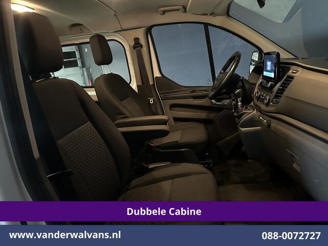 Ford TRANSIT CUSTOM 2.0 TDCI 130pk L2H1 Dubbele Cabine Euro6 Airco | 5-Zits | Navigatie | Apple Carplay | LED | Cruisecontrol Android Auto, Stoelverwarming, Parkeersensoren, Achterklep