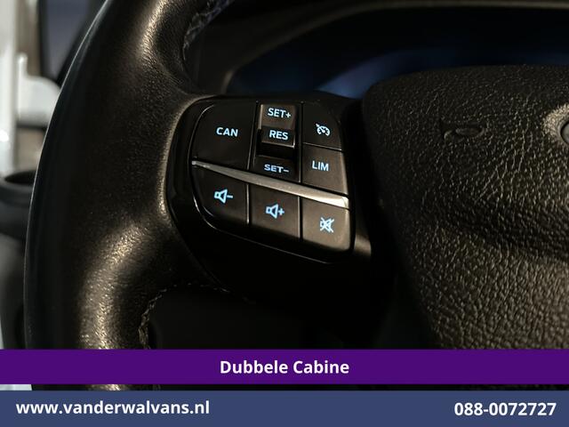 Ford TRANSIT CUSTOM 2.0 TDCI 131pk L2H1 Dubbele Cabine Euro6 Airco | 6-Zits | Navigatie | LED | Apple Carplay | Cruisecontrol Android Auto, Parkeersensoren, Stoelverwarming, Verwarmde voorruit, 2800kg trekvermogen