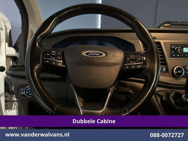 Ford TRANSIT CUSTOM 2.0 TDCI 131pk L2H1 Dubbele Cabine Euro6 Airco | 6-Zits | Cruisecontrol | 2550kg Trekhaak Verwarmde voorruit, Parkeersensoren