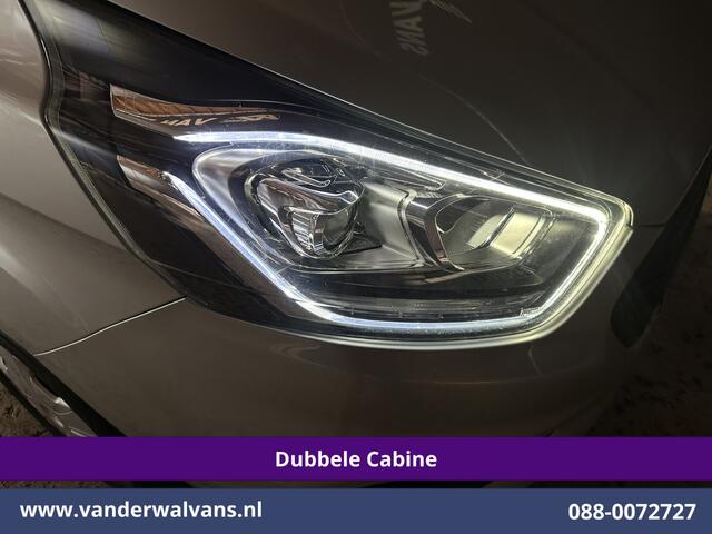Ford TRANSIT CUSTOM 2.0 TDCI 131pk L2H1 Dubbele Cabine Euro6 Airco | 6-Zits | Camera | Navigatie | Apple Carplay | LED | Cruisecontrol Android Auto, Parkeersensoren, 2800kg Trekhaak, Dakdragers