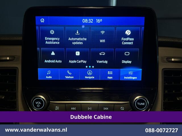 Ford TRANSIT CUSTOM 2.0 TDCI 131pk L2H1 Dubbele Cabine Euro6 Airco | 6-Zits | Camera | Navigatie | Apple Carplay | LED | Cruisecontrol Android Auto, Parkeersensoren, 2800kg Trekhaak, Dakdragers