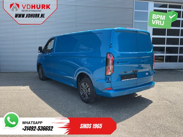 Ford TRANSIT CUSTOM E-Transit 218 pk 330 km WLTP L2 Limited B&O/ Adapt.Cruise/ Elek.Trekhaak/ Standkachel/ Stoelverw./ Stuurverw./ Carplay/ Navi/ 360.Camera/ Climate