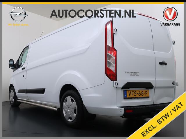 Ford TRANSIT CUSTOM 320 2.0TDCI 130PK L2H1 Camera Trekhaak Stoelverwarming Euro 6 Airco Navi Cruise Control Bluetooth Pdc Trend Sidebars Betonplex Vloer Wandbetimmering Inbouwkasten 2.800KG Trekgewicht Origineel Nederlandse Bus
