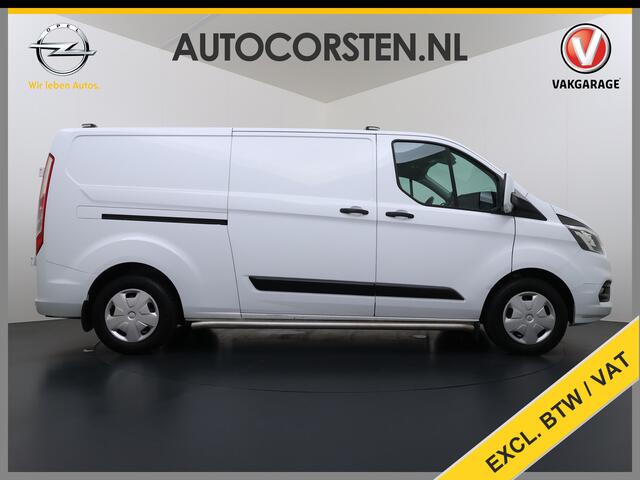 Ford TRANSIT CUSTOM 320 2.0TDCI 130PK L2H1 Camera Trekhaak Stoelverwarming Euro 6 Airco Navi Cruise Control Bluetooth Pdc Trend Sidebars Betonplex Vloer Wandbetimmering Inbouwkasten 2.800KG Trekgewicht Origineel Nederlandse Bus