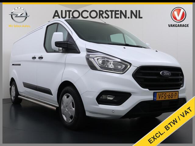 Ford TRANSIT CUSTOM 320 2.0TDCI 130PK L2H1 Camera Trekhaak Stoelverwarming Euro 6 Airco Navi Cruise Control Bluetooth Pdc Trend Sidebars Betonplex Vloer Wandbetimmering Inbouwkasten 2.800KG Trekgewicht Origineel Nederlandse Bus