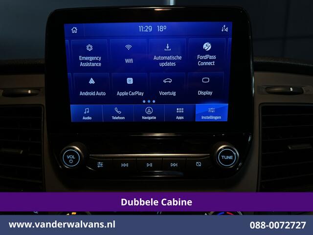 Ford TRANSIT CUSTOM 2.0 TDCI 131pk L2H1 Dubbele Cabine Euro6 Airco | 5-Zits | Apple Carplay | LED | Cruisecontrol | Stoelverwarming Android Auto, Parkeersensoren, Achterklep, 2800kg trekvermogen
