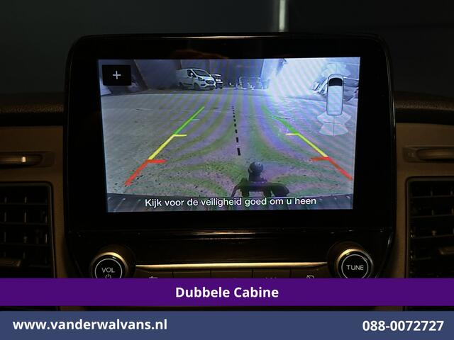 Ford TRANSIT CUSTOM 2.0 TDCI 131pk L2H1 Dubbele Cabine Euro6 Airco | 5-Zits | Camera | Apple Carplay | LED | 2800kg Trekhaak Android Auto, Cruisecontrol, Parkeersensoren, Stoelverwarming, Verwarmde voorruit, Dakdragers