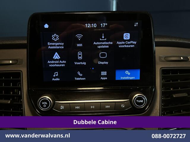 Ford TRANSIT CUSTOM 2.0 TDCI 131pk L2H1 Dubbele Cabine Euro6 Airco | 5-Zits | Camera | Apple Carplay | LED | 2800kg Trekhaak Android Auto, Cruisecontrol, Parkeersensoren, Stoelverwarming, Verwarmde voorruit, Dakdragers