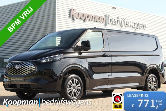Ford TRANSIT CUSTOM E-Transit 340 L2H1 Limited | 71 kWh | 160kW/218pk | Driver Assist | Adap. Cruise | Camera | Carplay/Android | Lease 771,- p/m