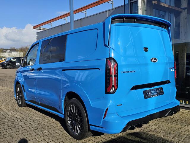 Ford TRANSIT CUSTOM 320 2.5 PHEV L1H1 MS-RT DC Trekhaak! | Dubbele Cabine | Dubbele zijschuifdeur | Keyless entry | Lederen sportstoelen | Elektrische zijschuifdeur | Virtual cockpit | Fabrieksgarantie tm. 16-04-2029