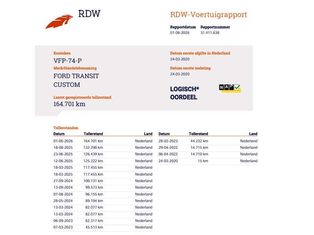Ford TRANSIT CUSTOM 2.0 TDCI 130pk Euro 6 L2 Lang - Trekhaak - Navi - Cruise