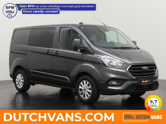 Ford TRANSIT CUSTOM 2.0TDCi 130PK Limited Dubbele Cabine | 2xSchuifdeur | Navigatie | Camera | Airco | Cruise | Trekhaak