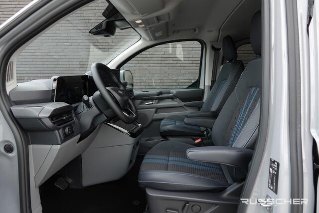 Ford TRANSIT CUSTOM E-Transit L2H1 218Pk Aut. | Dubbele Cabine | 5-Persoons | Elektrisch | Sport 320 | 360° Camera | 19''