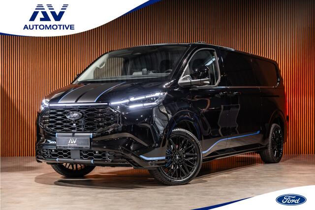 Ford TRANSIT CUSTOM E-Transit 340 L2H1 Sport 71 kWh | 350 KM Range | 360 Camera | Driving Assistant | L+R Schuifdeuren | DSS LED | Stoel/Stoel | Middenconsole | Navigatie | CarPlay | ACC | Blind Spot | Stuur- en stoelverwarming | Trekhaak | Dakdragers | E-Transit Custom | Ze
