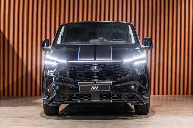 Ford TRANSIT CUSTOM E-Transit 340 L2H1 Sport 71 kWh | 350 KM Range | 360 Camera | Driving Assistant | L+R Schuifdeuren | DSS LED | Stoel/Stoel | Middenconsole | Navigatie | CarPlay | ACC | Blind Spot | Stuur- en stoelverwarming | Trekhaak | Dakdragers | E-Transit Custom | Ze