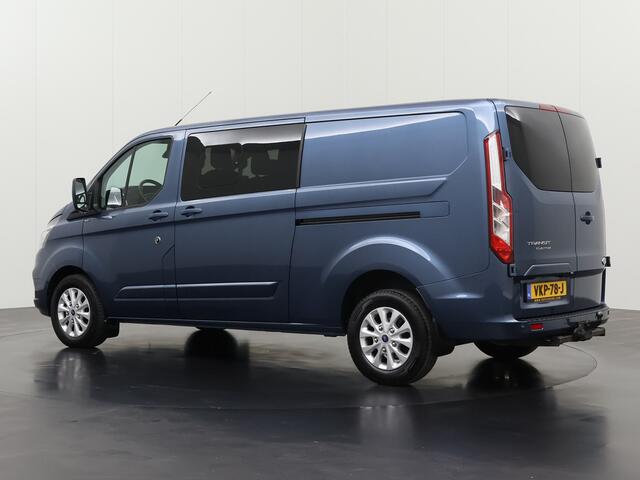 Ford TRANSIT CUSTOM 2.0TDCI 170PK Automaat Lang Limited Dubbele Cabine | 6-Persoons | Navigatie | Camera | 2xSchuifdeur | Airco | Cruise | Trekhaak