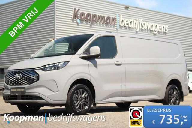 Ford TRANSIT CUSTOM E-Transit 340 L2H1 Limited | 71 kWh | 160kW/218pk | Stoel + Stuurverwarming | Camera | Carplay/Android | Cruise | Lease 735,- p/m