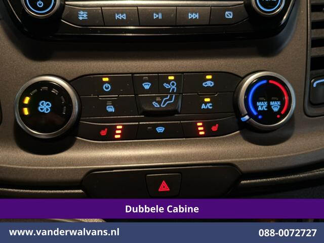 Ford TRANSIT CUSTOM 2.0 TDCI 130pk L2H1 Dubbele Cabine Euro6 Airco | 6-Zits | Apple Carplay | LED | Cruisecontrol 2800kg trekhaak, Stoelverwarming, Verwarmde voorruit, Parkeersensoren
