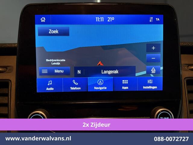 Ford TRANSIT CUSTOM 2.0 TDCI 130pk L2H1 Euro6 Airco | 2x zijdeur | Camera | Navigatie | LED | Cruisecontrol | 2800kg Trekhaak Android Auto, Parkeersensoren, Verwarmde voorruit, Bijrijdersbank, Achterklep