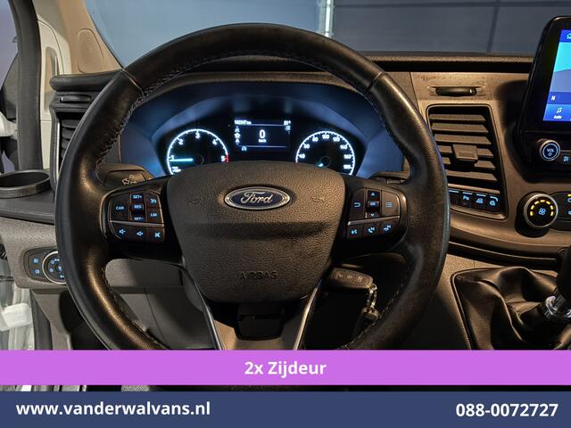 Ford TRANSIT CUSTOM 2.0 TDCI 130pk L2H1 Euro6 Airco | 2x zijdeur | Camera | Navigatie | LED | Cruisecontrol | 2800kg Trekhaak Android Auto, Parkeersensoren, Verwarmde voorruit, Bijrijdersbank, Achterklep