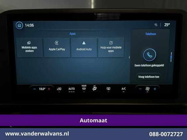Ford TRANSIT CUSTOM 2.0 TDCI 136pk Automaat L1H1 Euro6 Airco | Camera | Apple Carplay | Cruisecontrol | LED | 2740kg trekhaak Android Auto, Parkeersensoren, Verwarmde voorruit, Bijrijdersbank