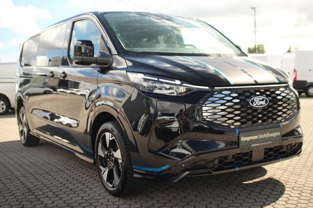 Ford TRANSIT CUSTOM E-Transit 320 L2H1 Sport DC 71 kWh | 160kW/218pk | Trekgewicht 2300kg | Driver Assist | Adap. Cruise | Stoel+Stuurverw. | Camera | Carplay/Android | Lease 842,- p/m