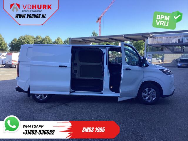 Ford TRANSIT CUSTOM E-Transit L2 Trend 71 kWh 370 Km WLTP Garantie T/m 7-2031/ LED/ Standkachel/ Stoelverw./ Carplay/ Climate/ Camera/ PDC/ LMV/ Cruise
