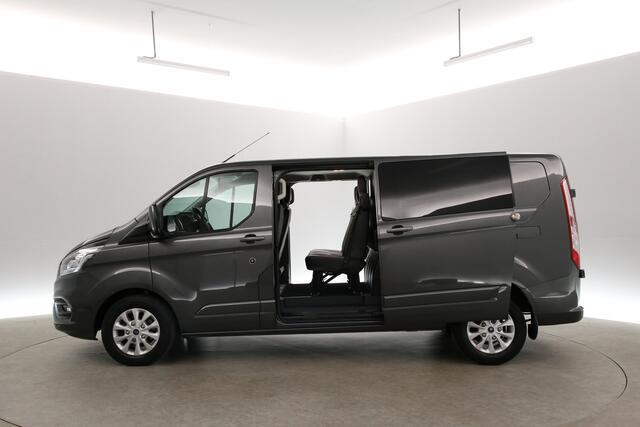Ford TRANSIT CUSTOM 2.0 TDCI L2H1 Limited 170PK | Dubbele Cabine | Automaat | Airco | Camera | Cruise | 2xSchuifdeur | Trekhaak | Carplay | Parkeersens.
