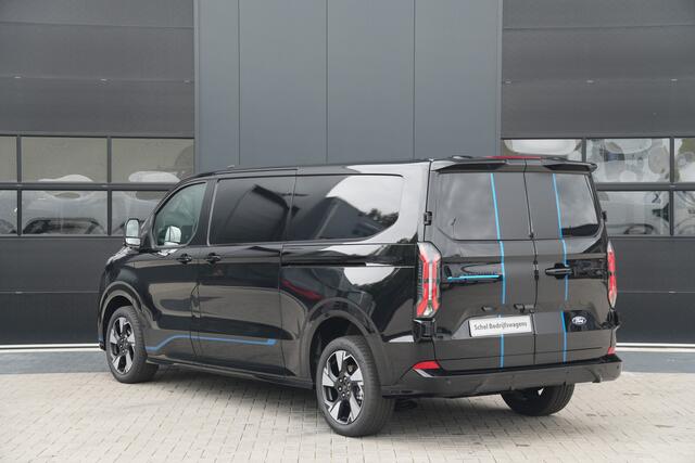 Ford TRANSIT CUSTOM E-Transit 340 L2H1 Sport 71 kWh 218pk - 2x Schuif - ACC - B&O - Navi - Stoel/Stuurverwarming - 360 Camera - Trekhaak - Rijklaar