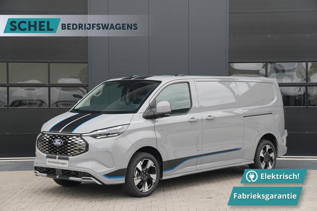 Ford TRANSIT CUSTOM E-Transit 340 L2H1 Sport 71 kWh 218pk - 2x Schuif - ACC - B&O - Navi - Stoel/Stuurverwarming - 360 Camera - Trekhaak - Rijklaar