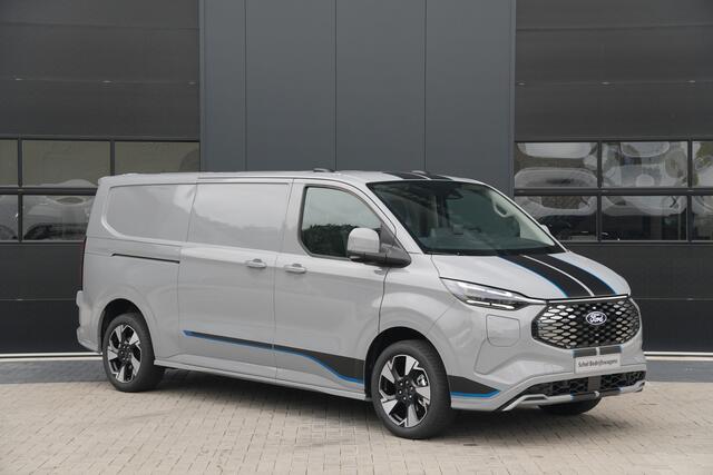 Ford TRANSIT CUSTOM E-Transit 340 L2H1 Sport 71 kWh 218pk - 2x Schuif - ACC - B&O - Navi - Stoel/Stuurverwarming - 360 Camera - Trekhaak - Rijklaar