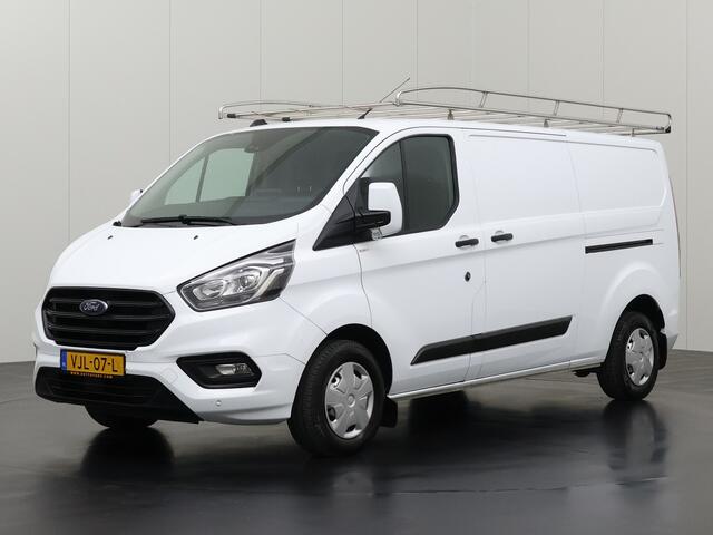 Ford TRANSIT CUSTOM 2.0TDCI 130PK Lang | 2xSchuifdeur | Imperiaal | Trekhaak | Multimedia | Camera | Airco | Cruise | 3-Zits