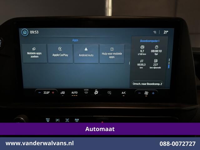 Ford TRANSIT CUSTOM 2.0 TDCI 136pk Automaat L1H1 Euro6 Airco | Camera | LED | Apple Carplay | Cruisecontrol Android Auto, Verwarmde voorruit, Parkeersensoren, Bijrijdersbank