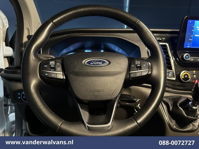 Ford TRANSIT CUSTOM 2.0 TDCI 130pk L2H1 Euro6 Airco | Navigatie | 2800kg Trekhaak | LED | Apple Carplay Cruisecontrol, Stoelverwarming, verwarmde Voorruit, LM Velgen, Parkeersensoren, Bijrijdersbank