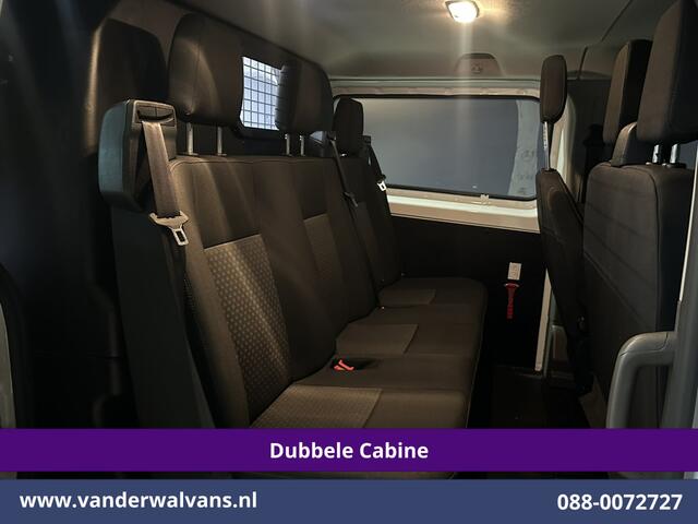 Ford TRANSIT CUSTOM 2.0 TDCI 131pk Automaat L2H1 Dubbele Cabine Euro6 6-Zits | Airco | Camera | Navigatie | LED | Apple Carplay Adaptieve Cruisecontrol, Android Auto, Trekhaak, Verwarmde Voorruit, Parkeersensoren, Bijrijdersbank, Achterklep