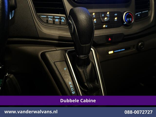 Ford TRANSIT CUSTOM 2.0 TDCI 131pk Automaat L2H1 Dubbele Cabine Euro6 6-Zits | Airco | Camera | Navigatie | LED | Apple Carplay Adaptieve Cruisecontrol, Android Auto, Trekhaak, Verwarmde Voorruit, Parkeersensoren, Bijrijdersbank, Achterklep