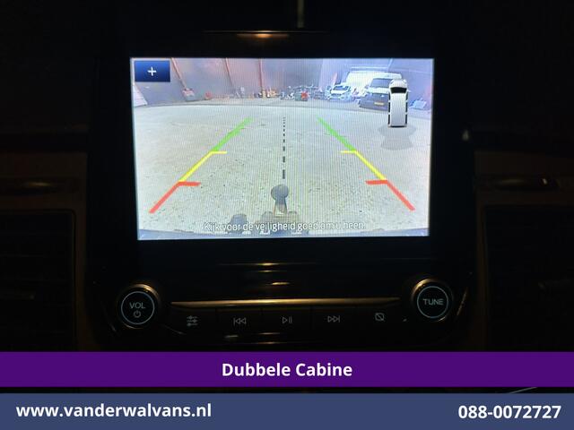 Ford TRANSIT CUSTOM 2.0 TDCI 131pk Automaat L2H1 Dubbele Cabine Euro6 6-Zits | Airco | Camera | Navigatie | LED | Apple Carplay Adaptieve Cruisecontrol, Android Auto, Trekhaak, Verwarmde Voorruit, Parkeersensoren, Bijrijdersbank, Achterklep