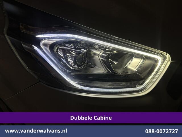 Ford TRANSIT CUSTOM 2.0 TDCI 131pk Automaat L2H1 Dubbele Cabine Euro6 6-Zits | Airco | Camera | Navigatie | LED | Apple Carplay Adaptieve Cruisecontrol, Android Auto, Trekhaak, Verwarmde Voorruit, Parkeersensoren, Bijrijdersbank, Achterklep
