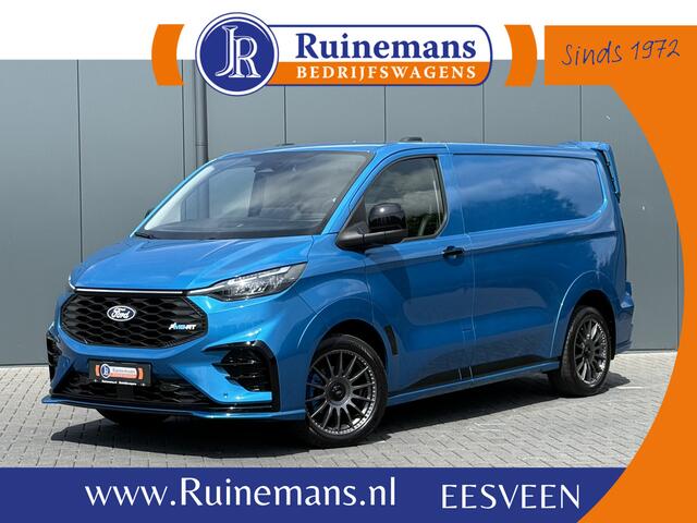 Ford TRANSIT CUSTOM E-Transit MS-RT 285 PK FULL ELECTRIC SPORT / L1H1 / DIGITAL AQUA BLUE METALLIC / REAR VIEUW / B&O SOUND SYSTEM / 19 INCH / LED / CAMERA