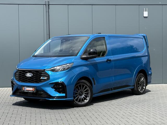 Ford TRANSIT CUSTOM E-Transit MS-RT 285 PK FULL ELECTRIC SPORT / L1H1 / DIGITAL AQUA BLUE METALLIC / REAR VIEUW / B&O SOUND SYSTEM / 19 INCH / LED / CAMERA
