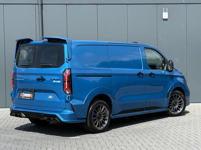 Ford TRANSIT CUSTOM E-Transit MS-RT 285 PK FULL ELECTRIC SPORT / L1H1 / DIGITAL AQUA BLUE METALLIC / REAR VIEUW / B&O SOUND SYSTEM / 19 INCH / LED / CAMERA