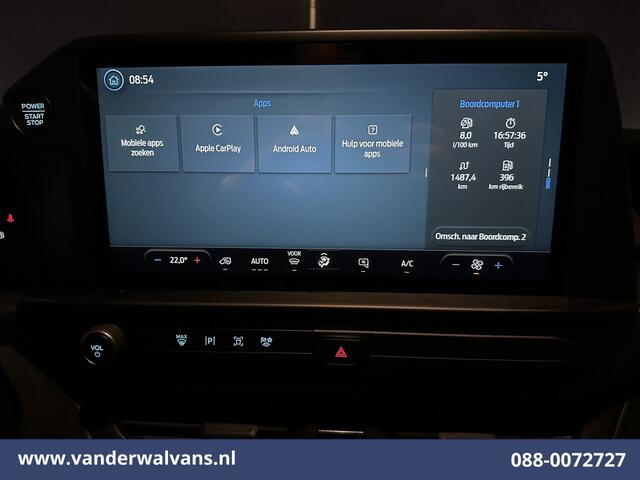 Ford TRANSIT CUSTOM 2.0 TDCI 136pk L2H1 Dubbele Cabine Euro6 Airco | 6-Zits | Camera | Apple Carplay | Cruisecontrol | LED Android Auto, Parkeersensoren, Verwarmde voorruit, Bijrijdersbank, 2800kg trekvermogen